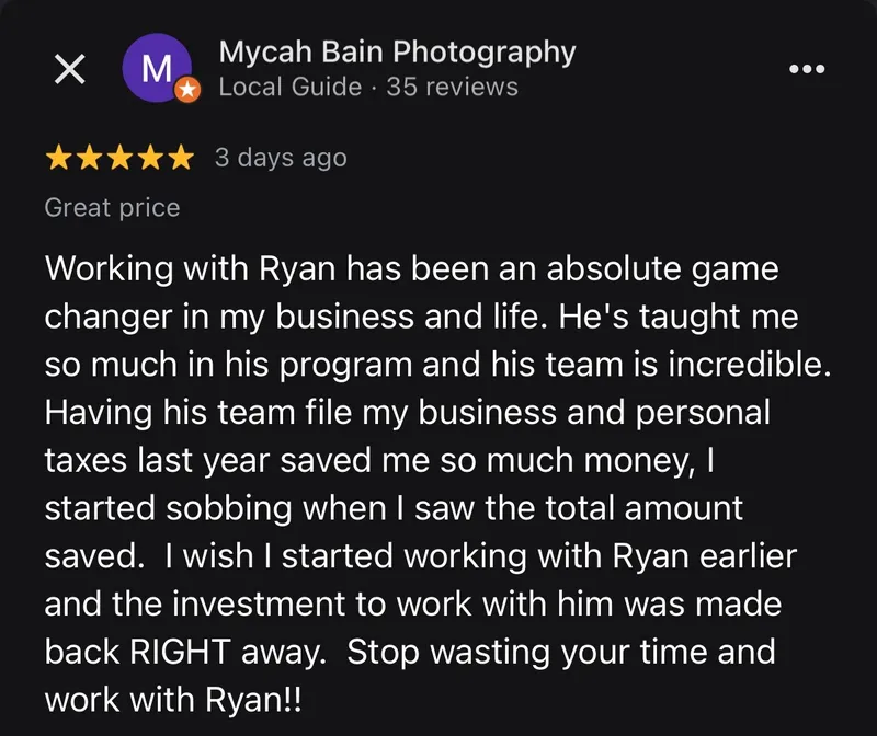 Mycah Bain - started sobbing at savings