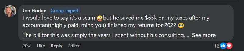 Jon Hodge - saved $65K